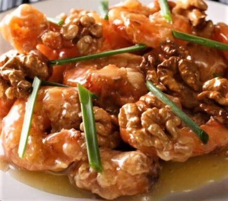 Panda Express Honey Walnut Shrimp on a plate